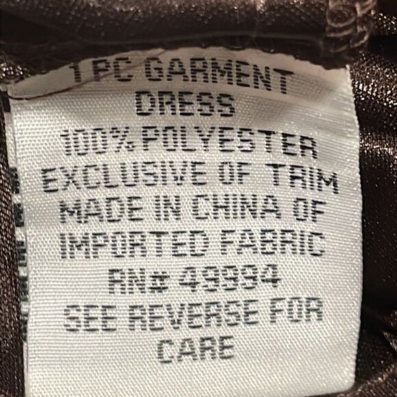 NWOT R&M Richards Brown w/Blue Glitter Dress. Size 16W XL plus - Picture 11 of 12